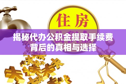 景洪揭秘代办公积金提取手续费背后的真相与选择