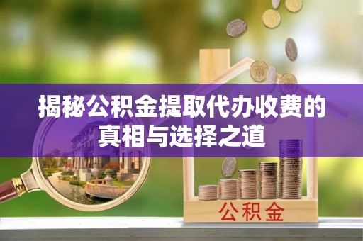 景洪揭秘公积金提取代办收费的真相与选择之道