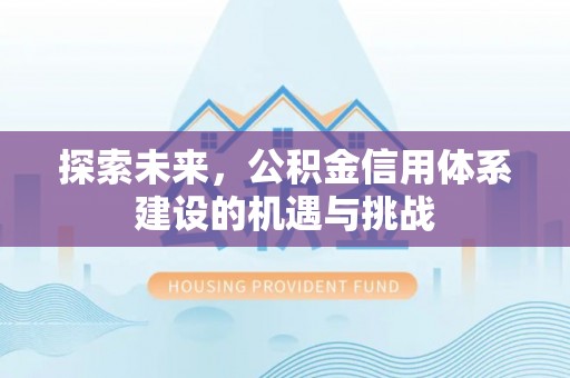 景洪探索未来，公积金信用体系建设的机遇与挑战