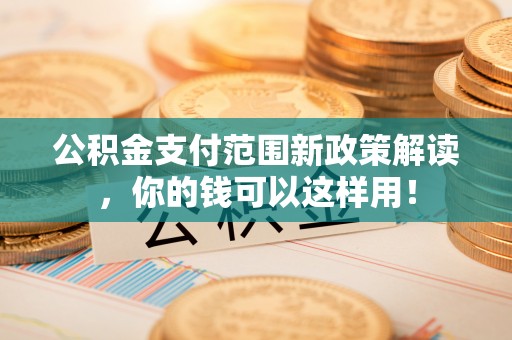 景洪公积金支付范围新政策解读，你的钱可以这样用！