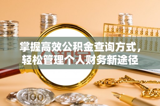 景洪掌握高效公积金查询方式，轻松管理个人财务新途径