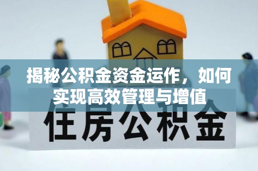 景洪揭秘公积金资金运作，如何实现高效管理与增值